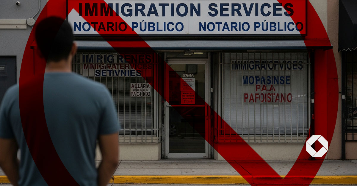 publicidade de serviços de imigração