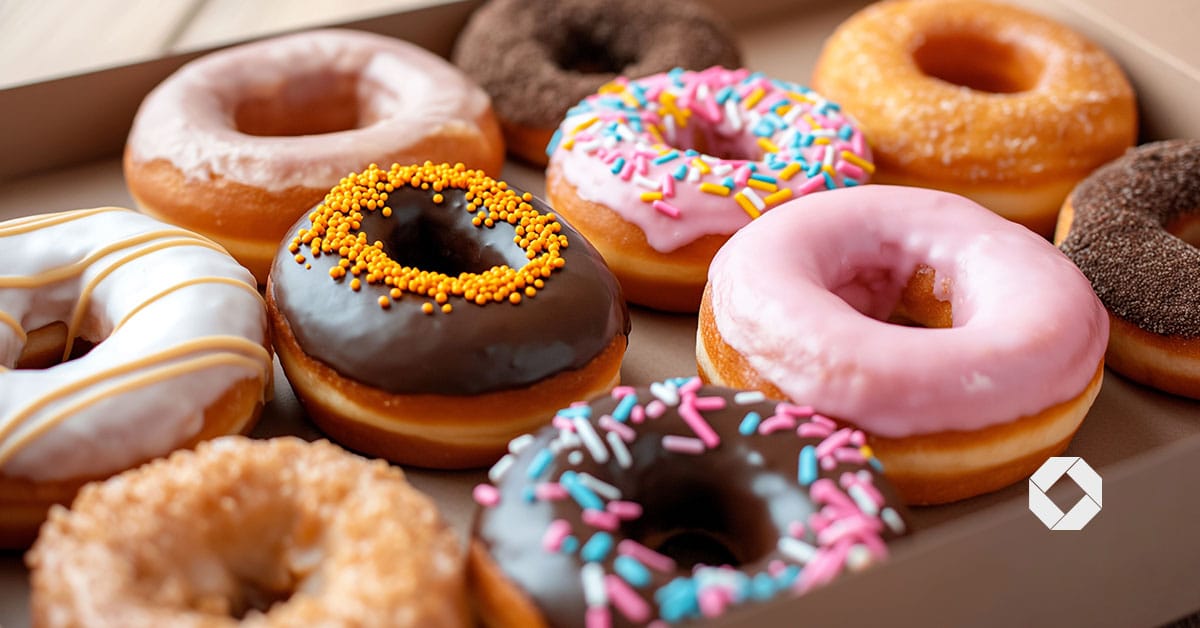 Imigrante por trás do donut